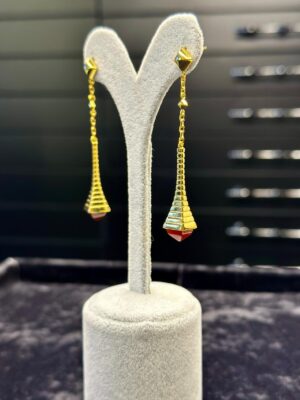 Gold Sallantılı Çelik Küpe